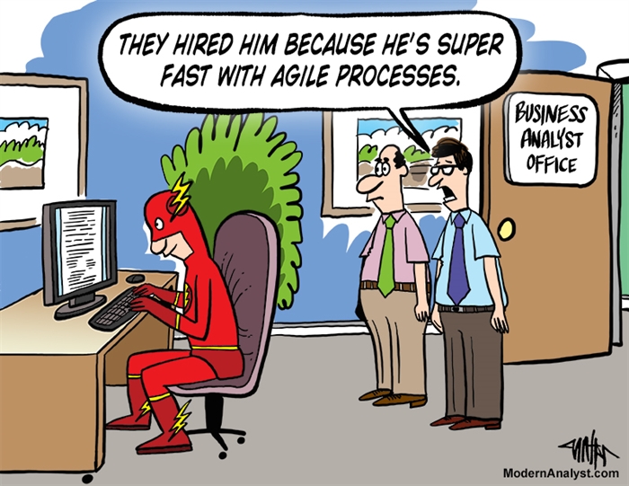 Humor - Cartoon: Fast Agile Analyst